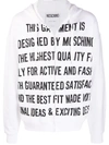 Moschino Sweatshirt With Zip In White