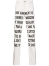 MOSCHINO SLOGAN PRINT STRAIGHT-LEG JEANS