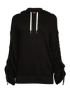 N:PHILANTHROPY PADDY RUCHED-SLEEVE HOODIE,0400012693764