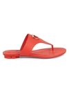 FERRAGAMO ENFOLA LEATHER TOE-THONG SANDALS,0400012752904