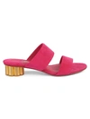 FERRAGAMO BELLUNO SUEDE LEATHER SLIDES,0400012753114