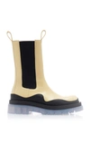 Bottega Veneta The Tire Leather Boots In Yellow