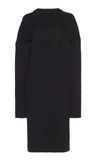 Bottega Veneta Open-back Knitted Wool-blend Midi Dress In Black