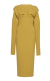 Bottega Veneta Long-sleeve Ribbed Knit Sweater Dress In Yellow