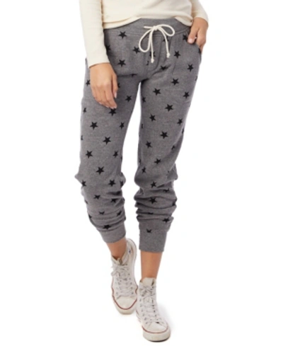 Alternative Apparel Printed Eco-fleece Women's Jogger Pants In Eco Gray