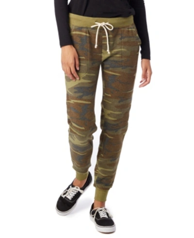 Alternative Apparel Printed Eco-fleece Women's Jogger Pants In Camo
