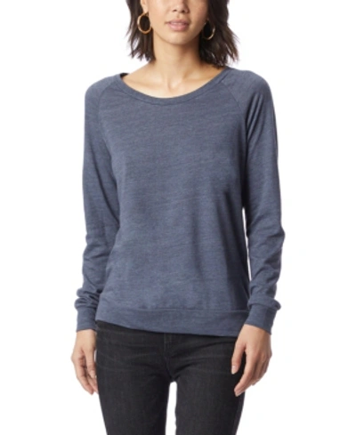 Alternative Apparel Slouchy Eco-jersey Women's Pullover Top In Navy