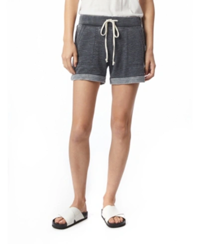 Alternative Apparel Lounge Burnout French Women's Terry Shorts In Charcoal