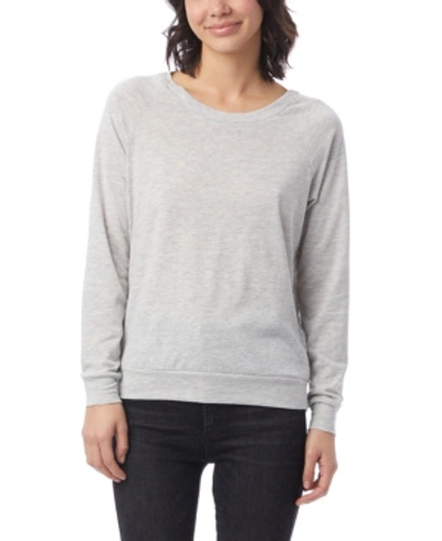 Alternative Apparel Slouchy Eco-jersey Women's Pullover Top In Heather Gray