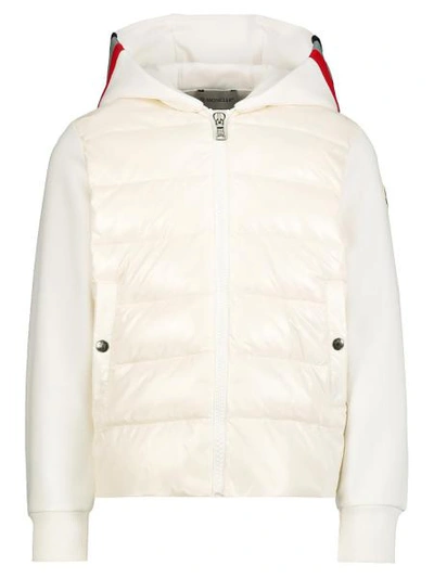 Moncler Kids Jacket For Boys In White