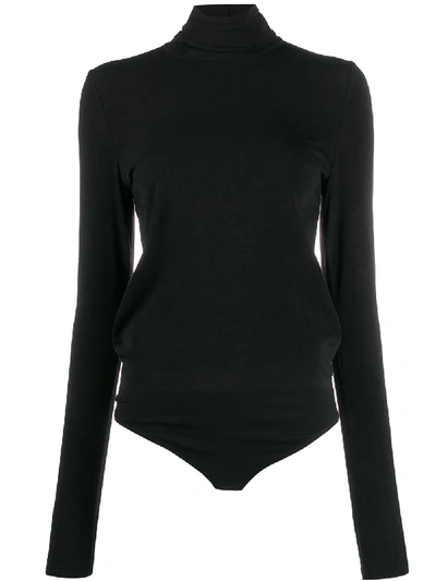 Wolford Colourado Turtleneck String Bodysuit In Nero