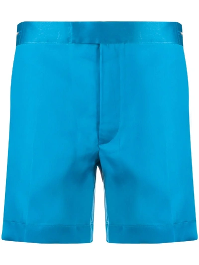 Helmut Lang Fitted Tailored Shorts In Blue