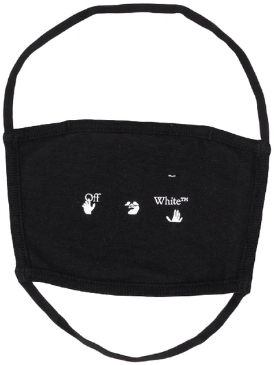 Off-white Logo-print Face Mask In Black