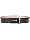 Alexander Mcqueen Twin Skull Leather Belt In Black