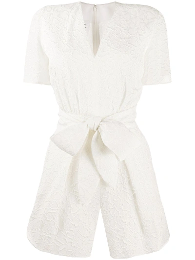 Stella Mccartney Heart-quilted Tie-waist Playsuit In White