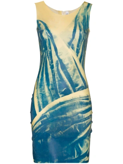Maisie Wilen After Hours Graphic Print Mini Dress In Blue