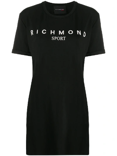 John Richmond Oversized Logo T-shirt In Black