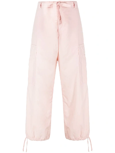 Pre-owned Comme Des Garçons 1990s Wide-leg Cargo Trousers In Pink