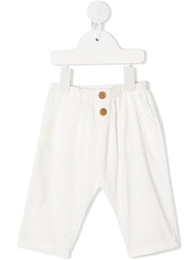 Zhoe & Tobiah Babies' Elasticated Waist Trousers In White
