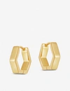 MISSOMA HEX 18CT YELLOW GOLD-PLATED VERMEIL HUGGIE EARRINGS,39554254