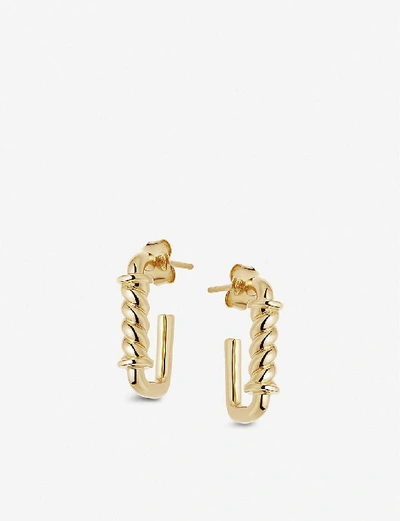 Missoma Reel Ovate Mini 18ct Yellow Gold-vermeil Hoop Earrings