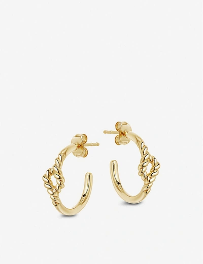 Missoma Reel Twine Small 18ct Yellow Gold-vermeil Hoop Earrings