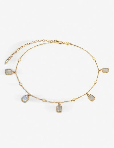 Missoma Lena 18ct Yellow Gold-vermeil And Rainbow Moonstone Choker Necklace