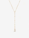 MISSOMA LENA 18CT YELLOW GOLD-VERMEIL AND RAINBOW MOONSTONE LARIAT NECKLACE,R03632820