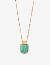 MISSOMA MISSOMA WOMEN'S GOLD LENA 18CT YELLOW GOLD-VERMEIL AND AMAZONITE CHARM NECKLACE,39554414