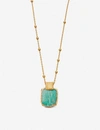 Missoma Lena 18ct Yellow Gold-vermeil And Amazonite Charm Necklace In Gold