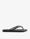 Havaianas Slim Glitter Rubber Flip-flops In Black