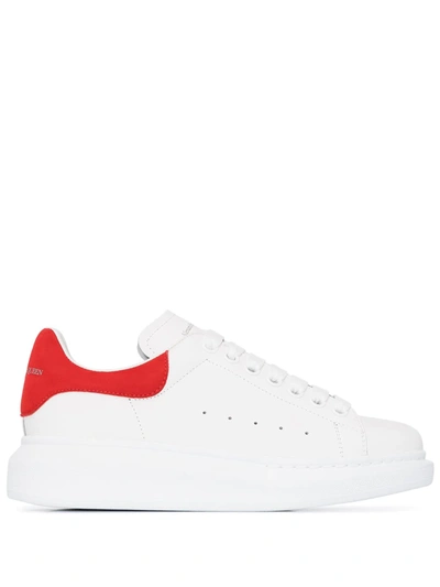 ALEXANDER MCQUEEN WHITE OVERSIZED LEATHER SNEAKERS