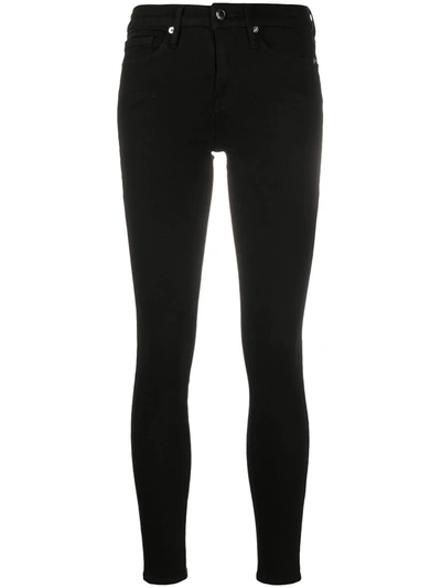 Good American Good Legs Coated Skinny Stretch Jeans In Black