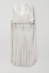 BOTTEGA VENETA THE FRINGE POUCH GATHERED LEATHER SHOULDER BAG