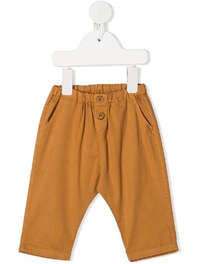 Zhoe & Tobiah Babies' Elasticated Waist Trousers In Brown