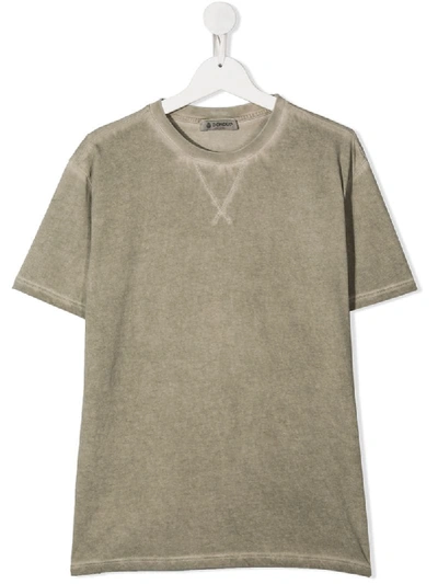 Dondup Teen Washed-effect T-shirt In Green