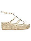 VALENTINO GARAVANI Valentino Garavani Rockstud Espadrille Platform Wedges