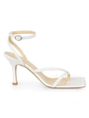 A.W.A.K.E. Delta Asymmetric Square-Toe Leather Sandals