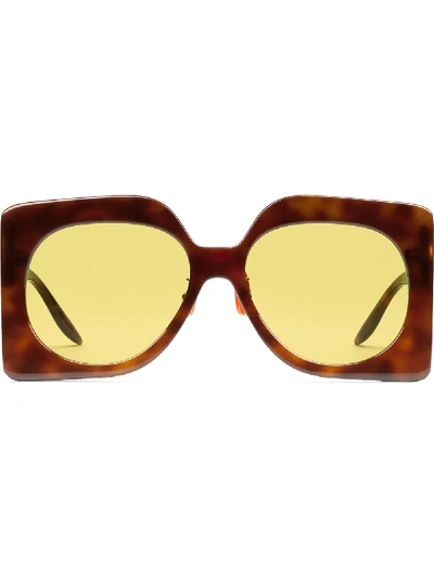 Gucci Oversized-frame Tinted Sunglasses In Brown