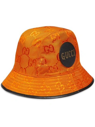 Gucci Off The Grid Gg Econyl Bucket Hat In Orange