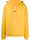 424 Kapuzenpullover Mit Logo-stickerei In Yellow