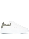 Alexander Mcqueen Oversized Metallic Leather Sneakers In White