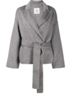 ANINE BING WRAP-STYLE BELTED JACKET