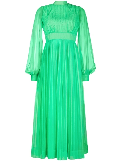 Pre-owned A.n.g.e.l.o. Vintage Cult 1970s Maxi Dress In Green