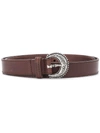 Etro Embossed Buckle Belt In Brown