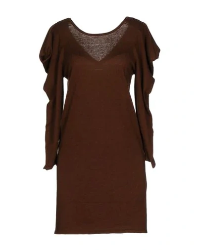 Intropia Short Dress In Brown