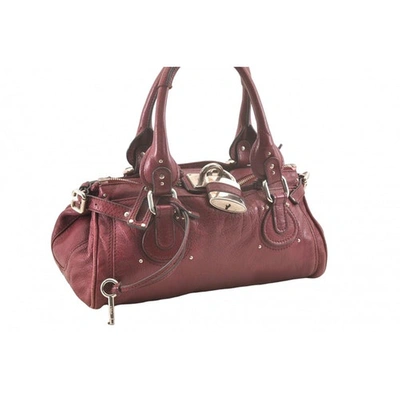 Pre-owned Chloé Paddington Purple Leather Handbag