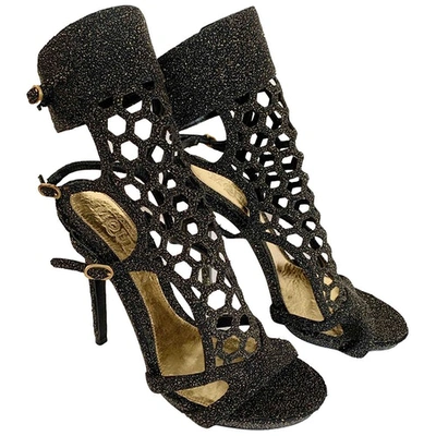 Pre-owned Alexander Mcqueen Leather Sandals In Black