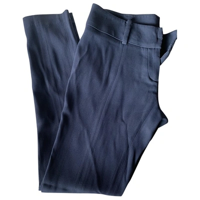 Pre-owned Patrizia Pepe Straight Pants In Navy