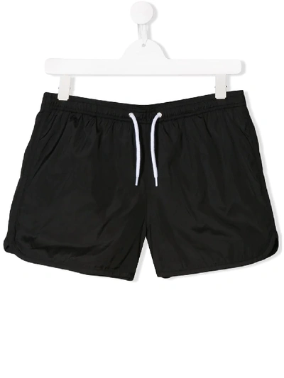 Gcds Kids' Plain Swim Shorts In Black